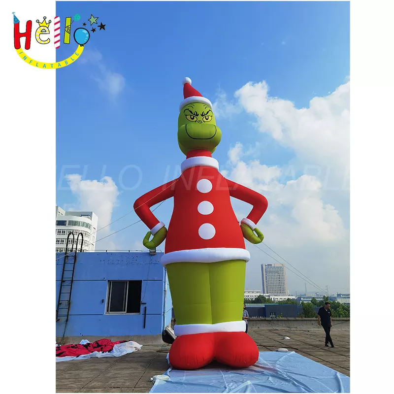 Custom Christmas courtyard inflatable decoration inflatable Grinch inflatable Christmas characters插图