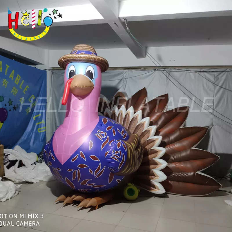Thanksgiving Day inflatable decoration cute inflatable cartoon turkey animal mascot advertising inflatable ham插图