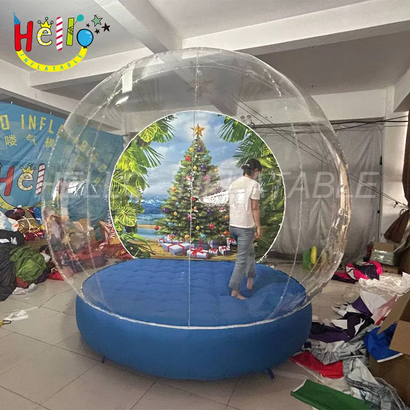 Transparent inflatable bubble dome tent inflatable Christmas snow globe tent插图