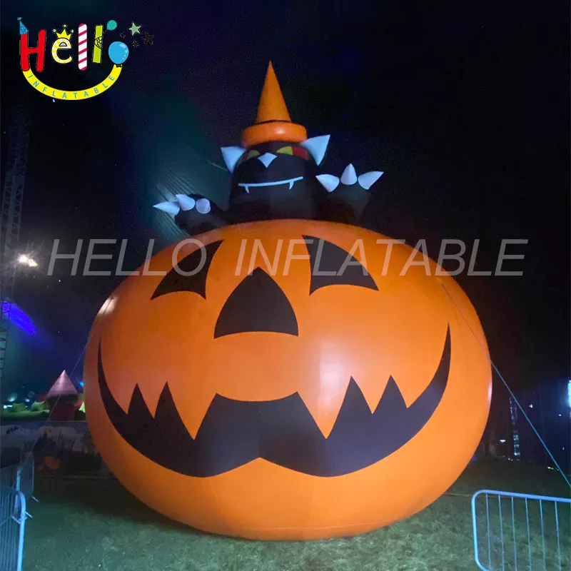 3.5m tall elf inflatable pumpkin for Halloween store entrance decoration插图