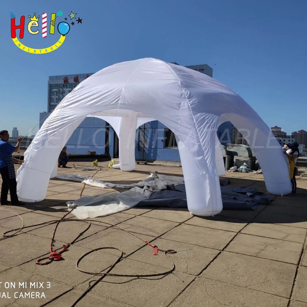 Custom waterproof inflatable tent Blue reusable PVC inflatable dome tent for promotion