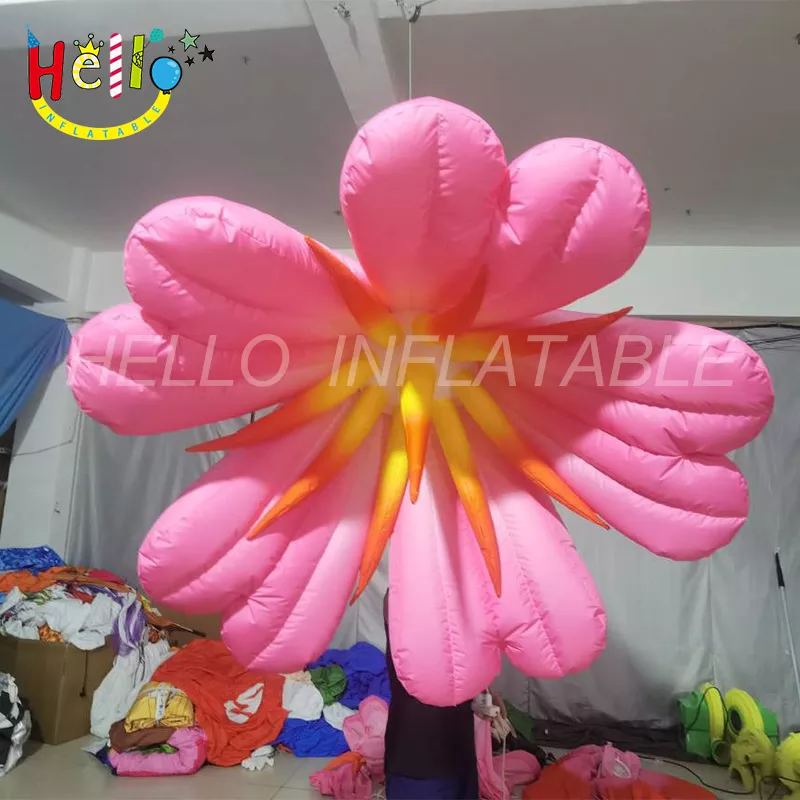Festival wedding event surprise props decoration lighting giant inflatable flower decoration for Christmas