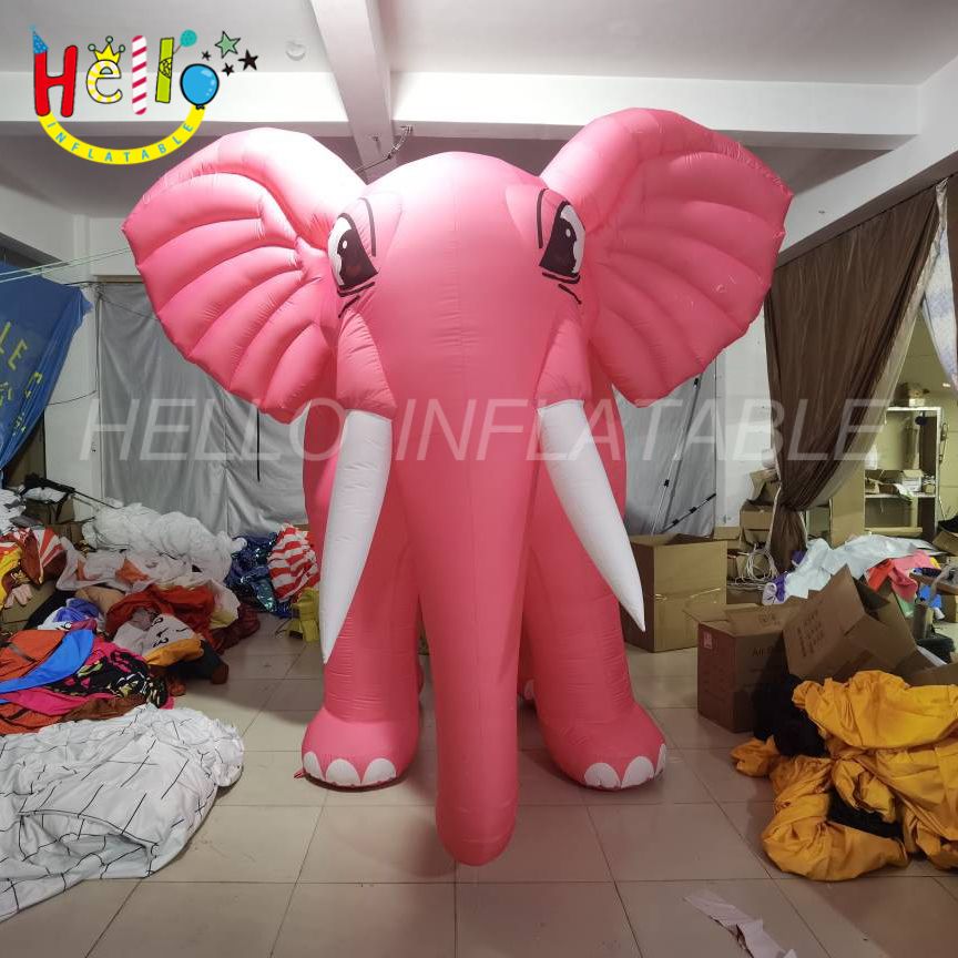 The New Design Inflatable Animal Model Pink Inflatable Elephant for Animal Theme Party Decoration