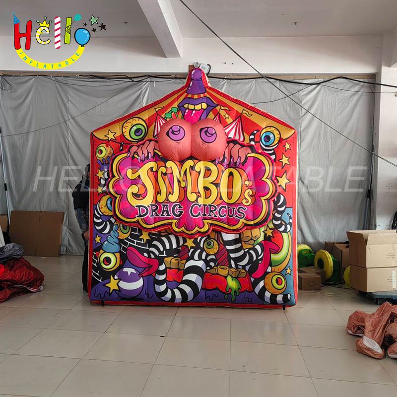 The Colorful Carnival Inflatable Advertising Board Circus Inflatable Graffiti Background