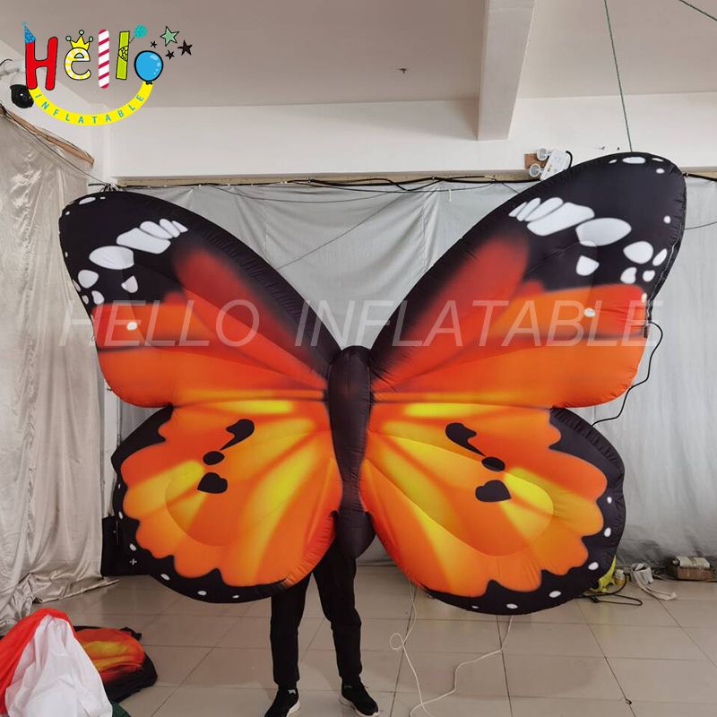 Beautiful Large Parade Inflatable Costume Circus Inflatable Butterfly Wing Costume for Events