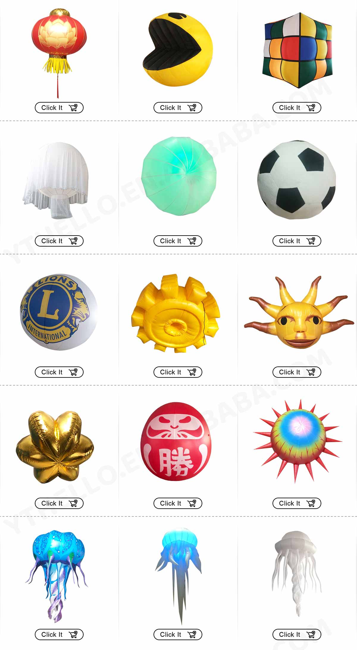 Custom high quality inflatable balloons red and white inflatable balloons for sale插图2