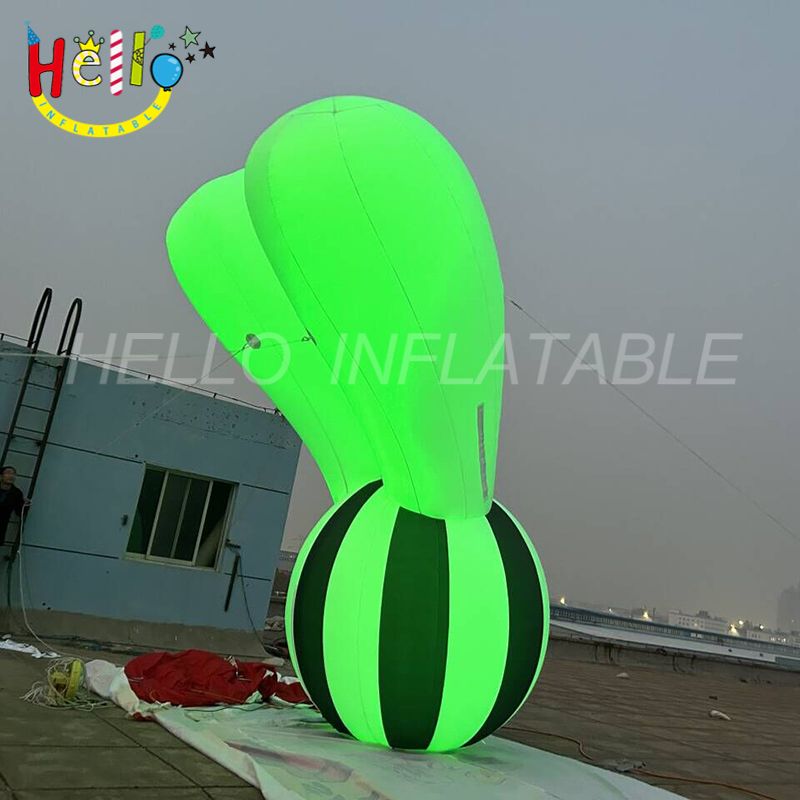 Custom Led Colourful Inflatable Art Modeling Rabbit Shape Stripe ...