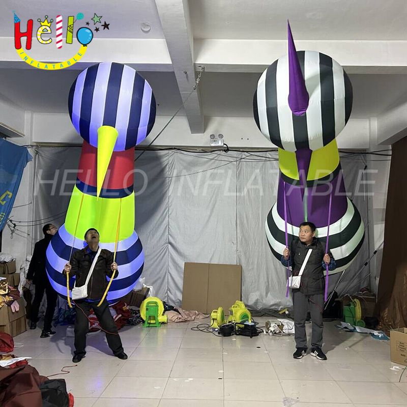 Stripes Inflatable Hot Sale Inflatable Art Costume Led Light Stripe Inflatable Performance ...
