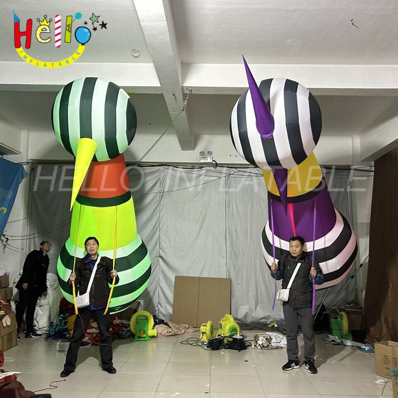Stripes Inflatable Hot Sale Inflatable Art Costume Led Light Stripe Inflatable Performance ...