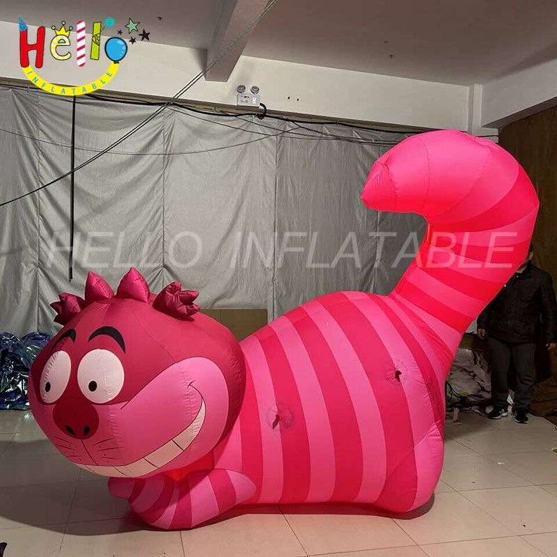 Meerkat Inflatable 2-meter side length polyester fabric pink inflatable cat for event ...