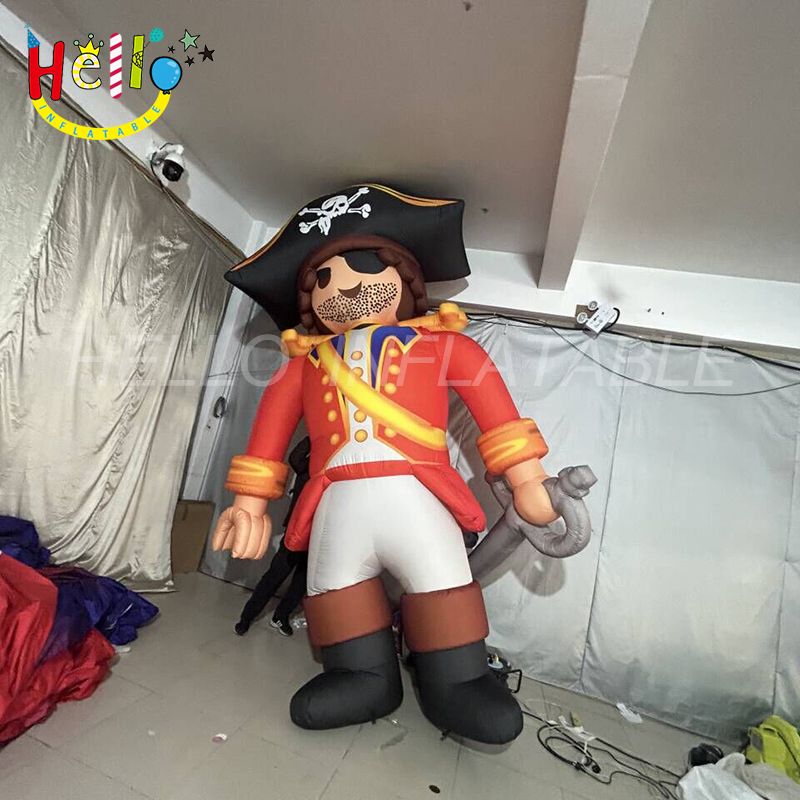 Customized Inflatable Cartoon Character Model Orange Inflatable Pirate ...