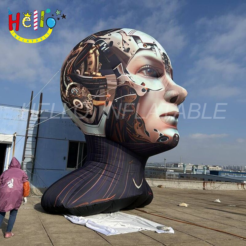 Robot Rooftop Inflatable Inflatable Robot Head - Hello Inflatables