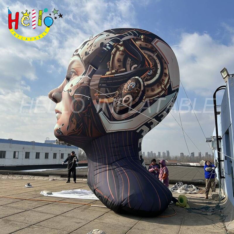 Robot Rooftop Inflatable Inflatable Robot Head - Hello Inflatables