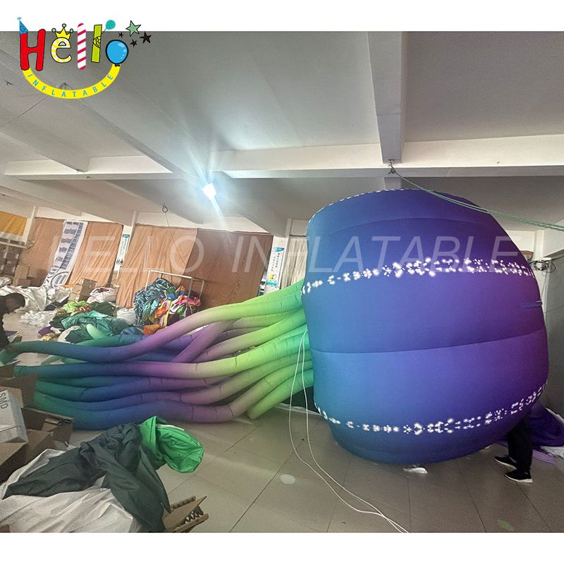 Jellyfish Inflatable Fail Giant Colorful Hanging Inflatable Jellyfish With Led Light - Hello ...