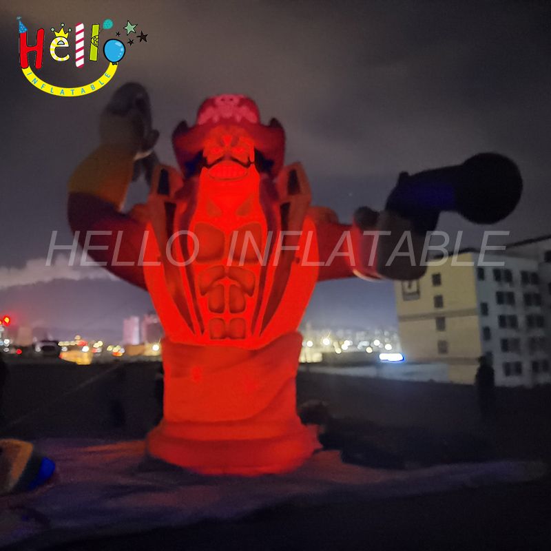 Amusement Park Inflatable Cartoon Model Inflatable Pirate With Pistol ...