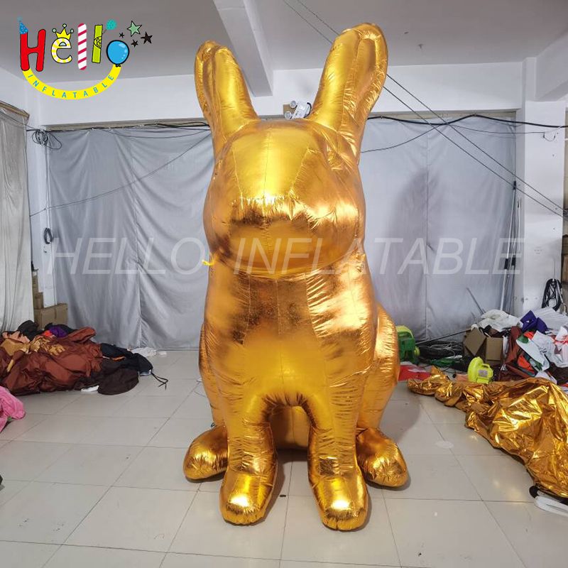 Yellow Inflatable Rabbit Easter Inflatable Animal Model Golden Inflatable Rabbit for sale ...
