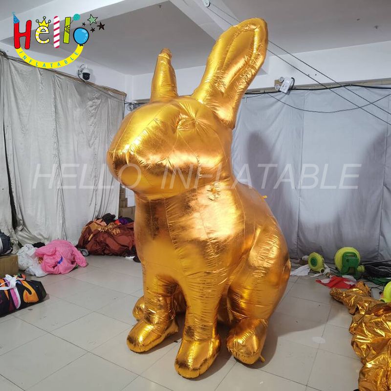 Yellow Inflatable Rabbit Easter Inflatable Animal Model Golden Inflatable Rabbit for sale ...