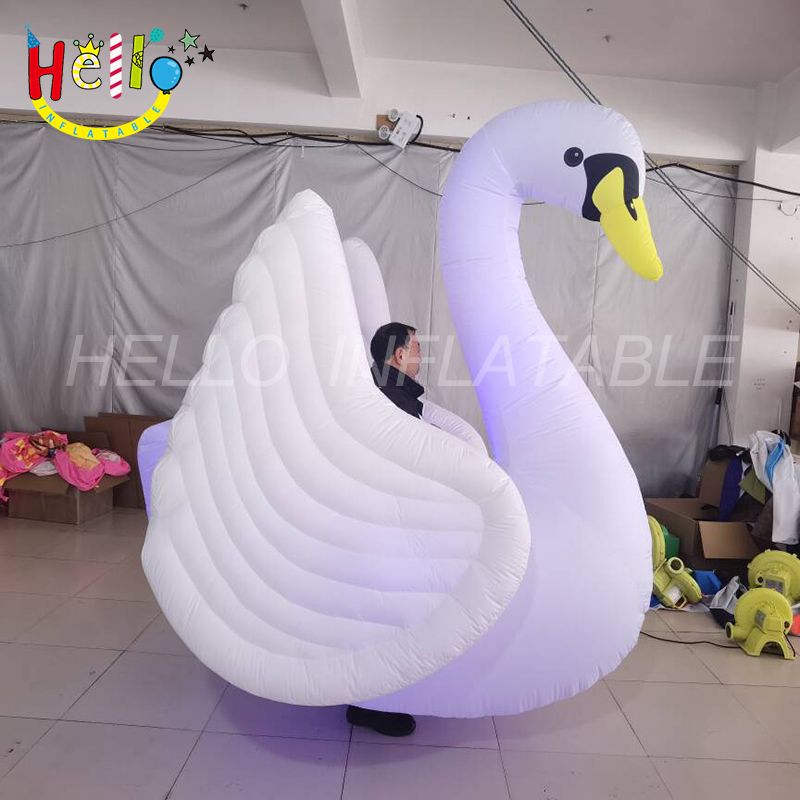 White Swans Inflatables Inflatable Swan Ride On Costume - Hello Inflatables