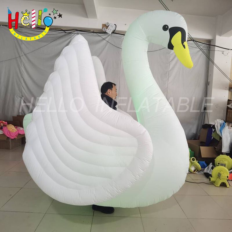 White Swans Inflatables Inflatable Swan Ride On Costume - Hello Inflatables