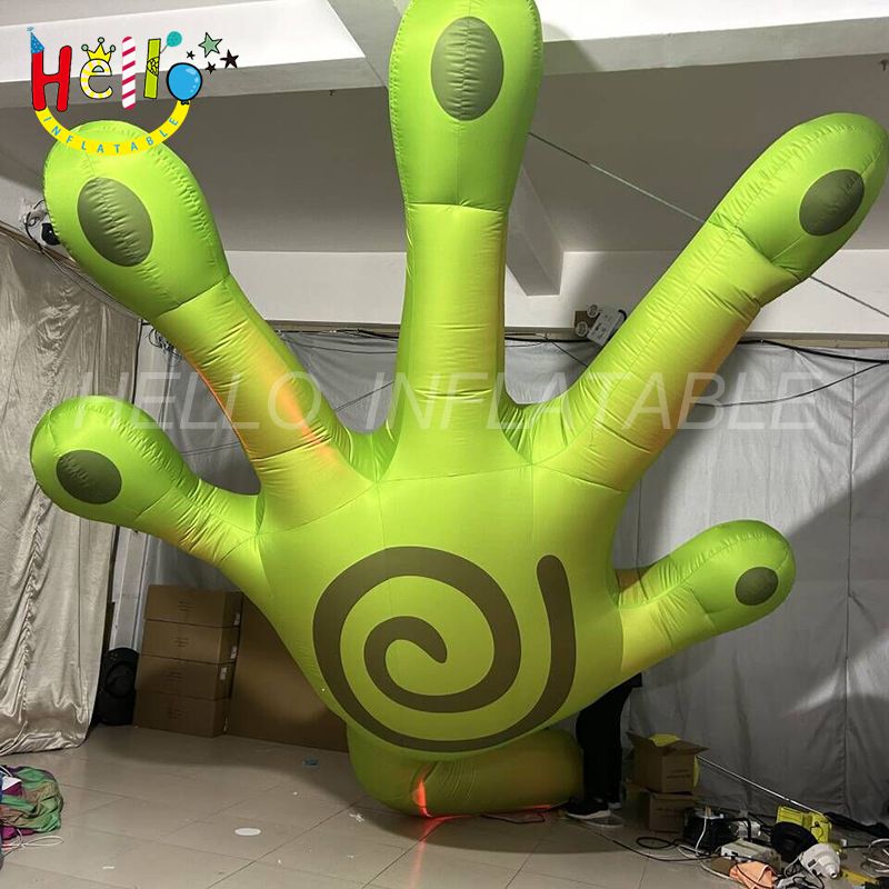 Hot Sale Giant Event Decoration Green Inflatable Hand Model With Led ...