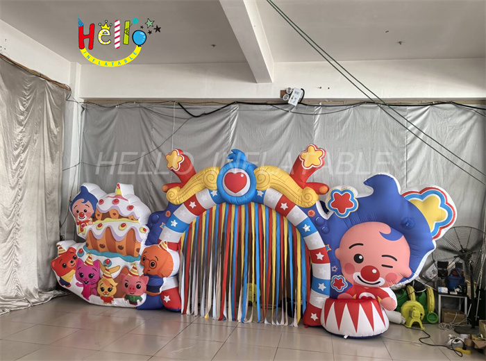 birthday party background lovely Inflatable cartoon clown arch - Hello ...