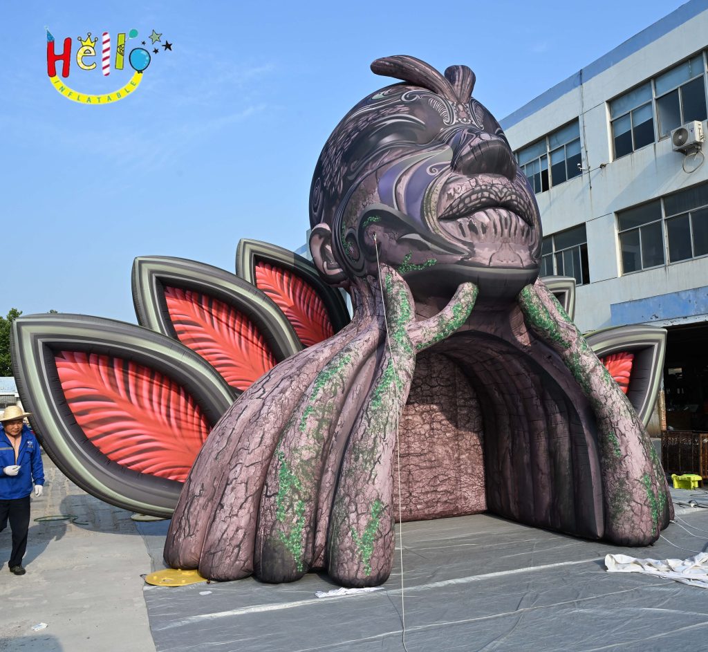 Holiady Giant Inflatable Mountain God Stage Music Party Advertising Inflatable Model插图