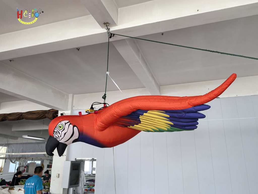 Tropical Jungle Exhibition Hall Advertising Inflatables Hanging Birds Decorative Display插图3