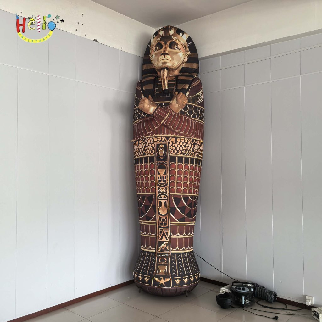 4-Meter Ancient Egyptian Pharaoh Mummy Inflatable Model for Themed Exhibitions and Festive Events