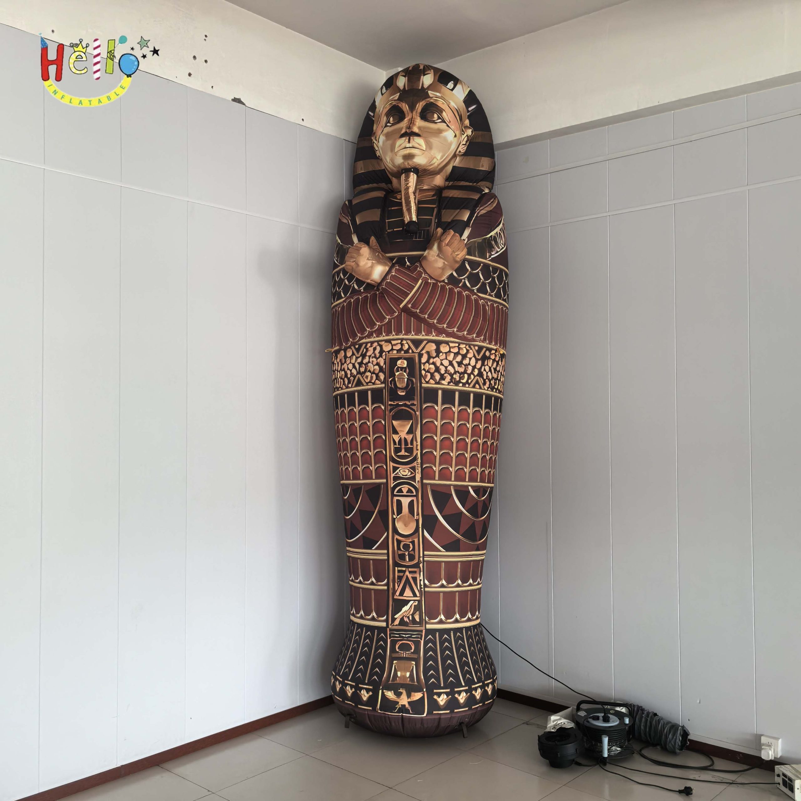 4-Meter Ancient Egyptian Pharaoh Mummy Inflatable Model for Themed Exhibitions and Festive Events
