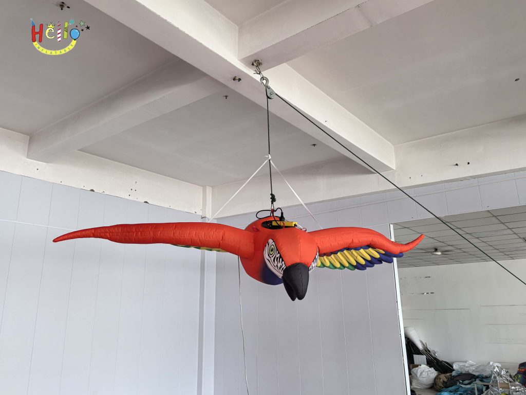 Tropical Jungle Exhibition Hall Advertising Inflatables Hanging Birds Decorative Display插图