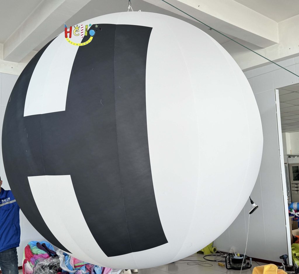 Inflatable Cartoon Hanging Letter Ball 2.4-Meter Diameter Display Item插图