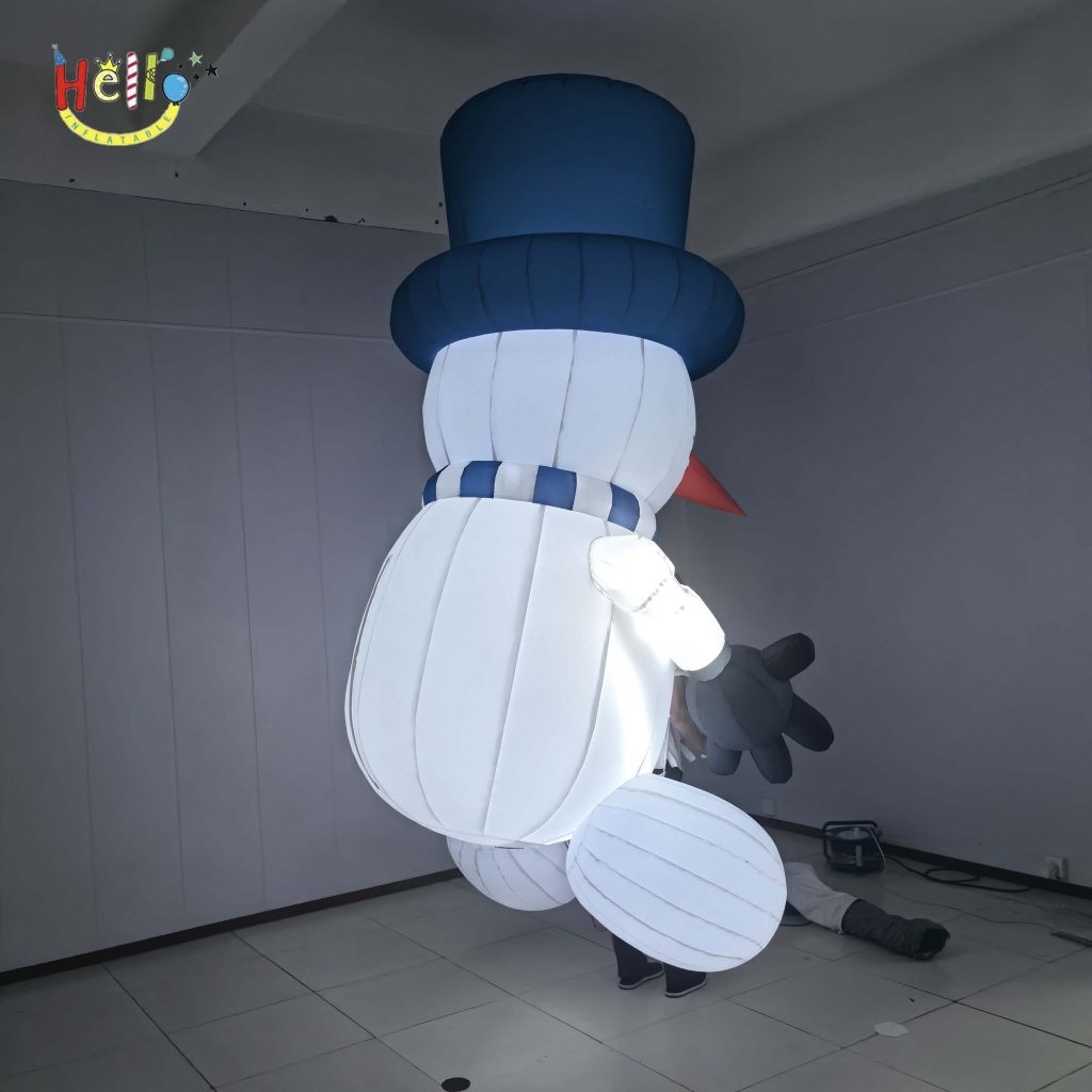 Cartoon Man Back Inflatable Snowman for Event Parade Advertising Inflatables插图2