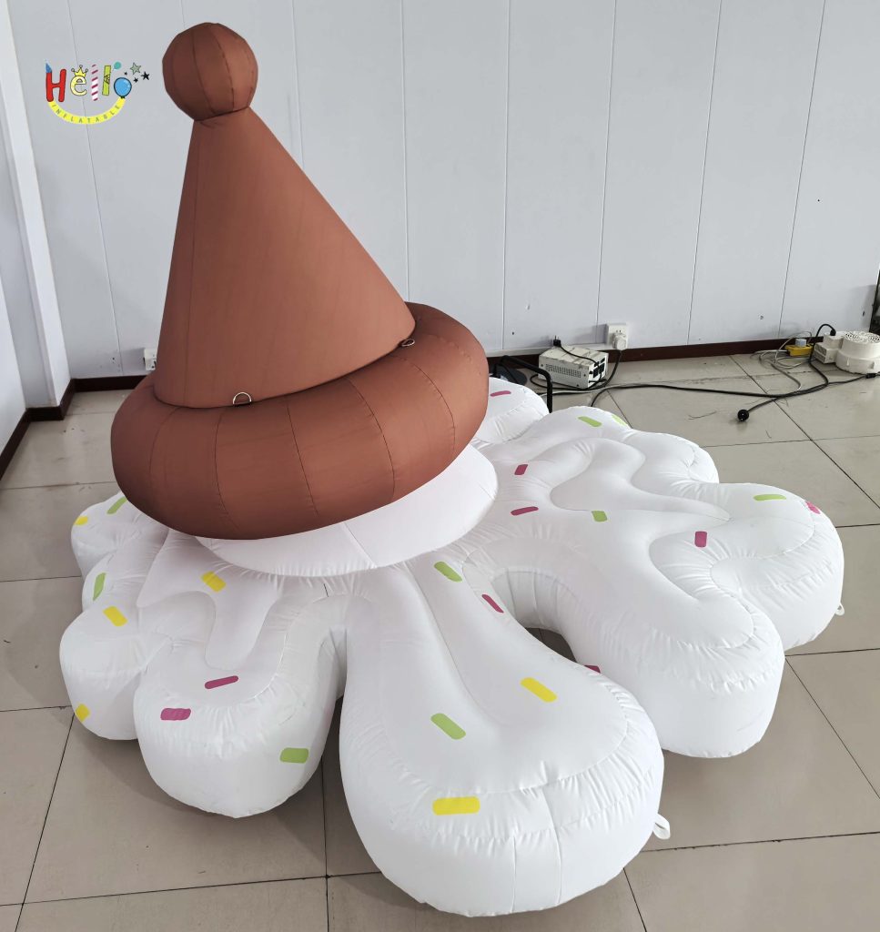 Customized Cartoon Inflatable Advertising Parody of Falling Ice Cream to the Ground插图