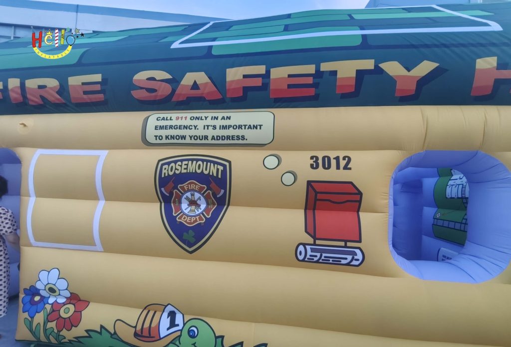 Customized Advertising Inflatable Cartoon Tent Fire Station Guard Room Inflatable Tent插图