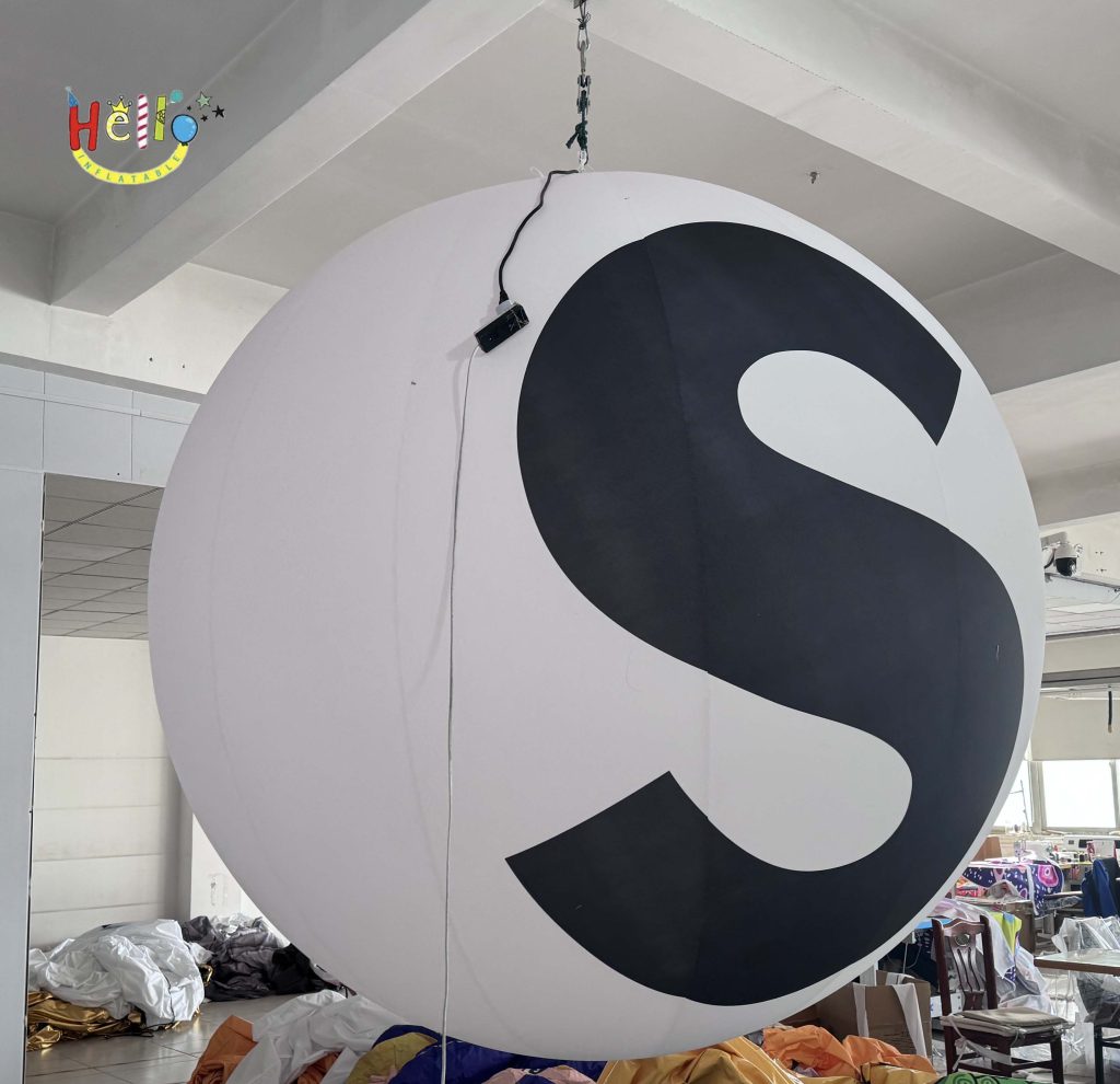 Inflatable Cartoon Hanging Letter Ball 2.4-Meter Diameter Display Item插图2