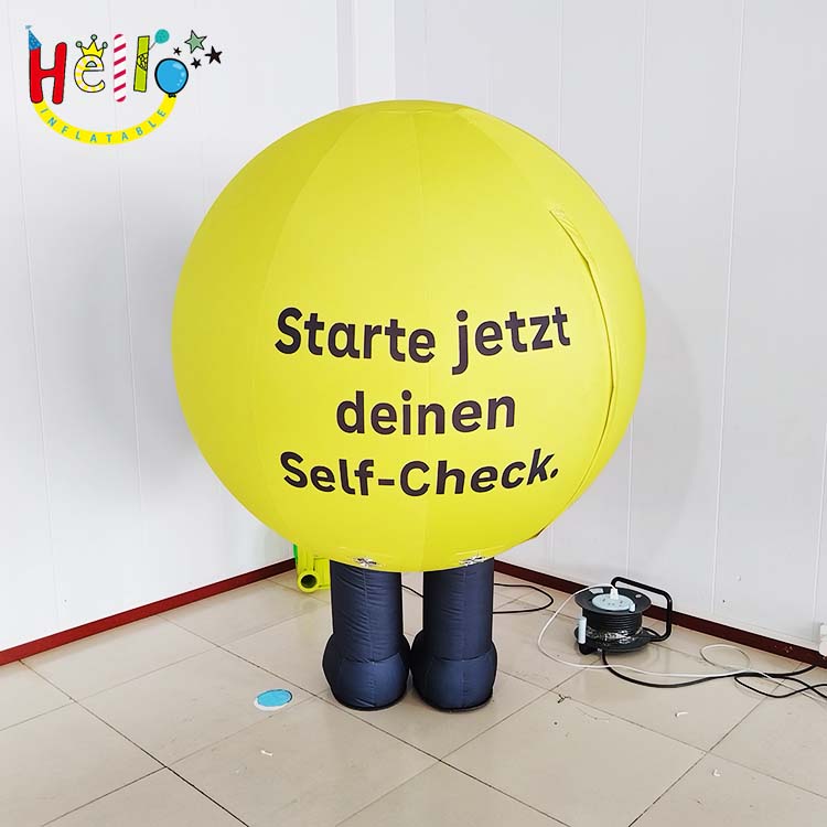 2-Meter High Inflatable Moving Cartoon Ball for Advertising Inflatables Activity Cartoons