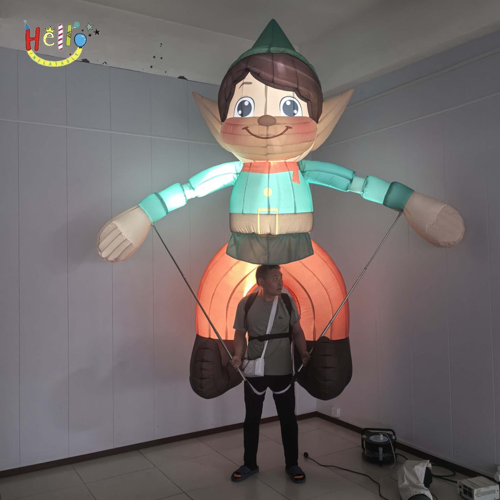 Cartoon Elf Advertising Inflatable Hand Lifting for Visibility and Appeal