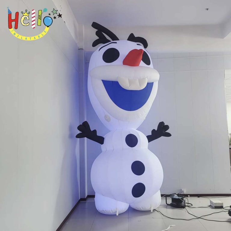 Christmas Party Advertising Inflatable Snowman Cartoon Character Blow-up with LED Lights Party Decoration