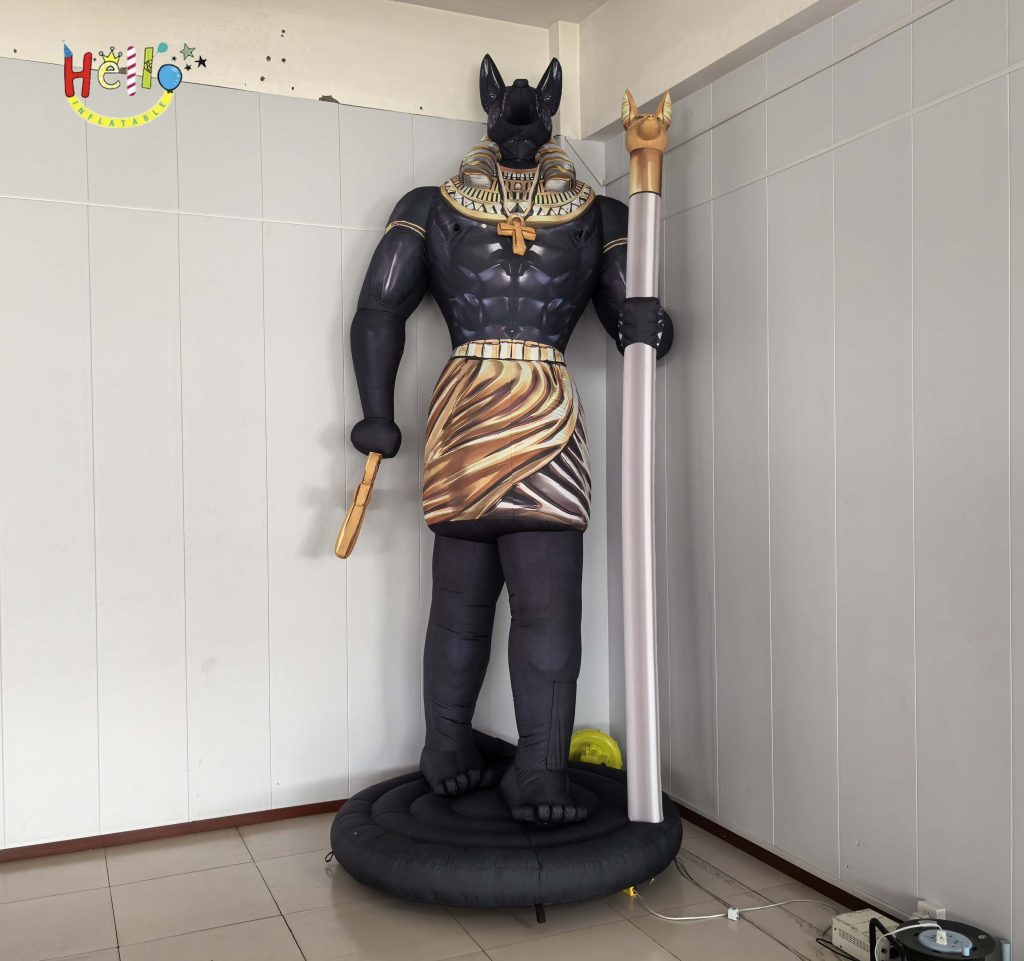 Ancient Egypt Inflatable Anubis Statue Digital Printing Party Supplies for Event插图1