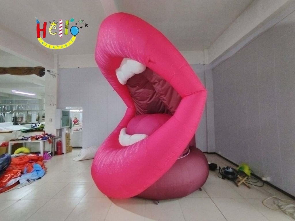 4-Meter High Pink Lip Air Model for Oral Lipstick Event Advertising Inflatables插图2