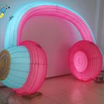 Fashionable LED Advertising Inflatable Headset Arch Earphone Shape