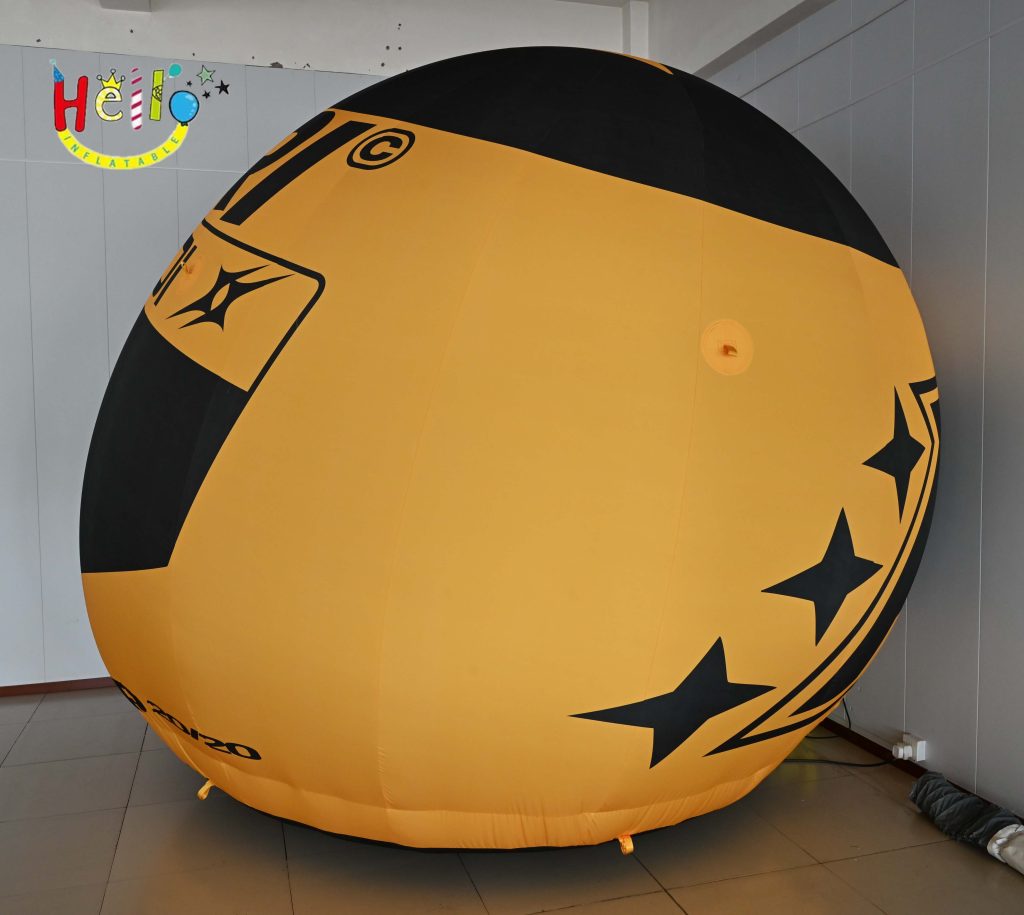 Customized Cartoon Racing Helmet Inflatable for Stage Decoration Customizable Advertising Inflatables插图2