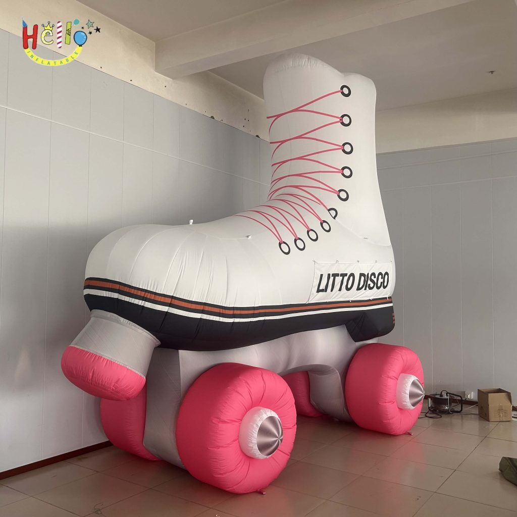 4-Meter High Pink Wheeled Roller Shoes Inflatable Costume for Event Decorations for Promotional Activities at the Ice Rink插图2