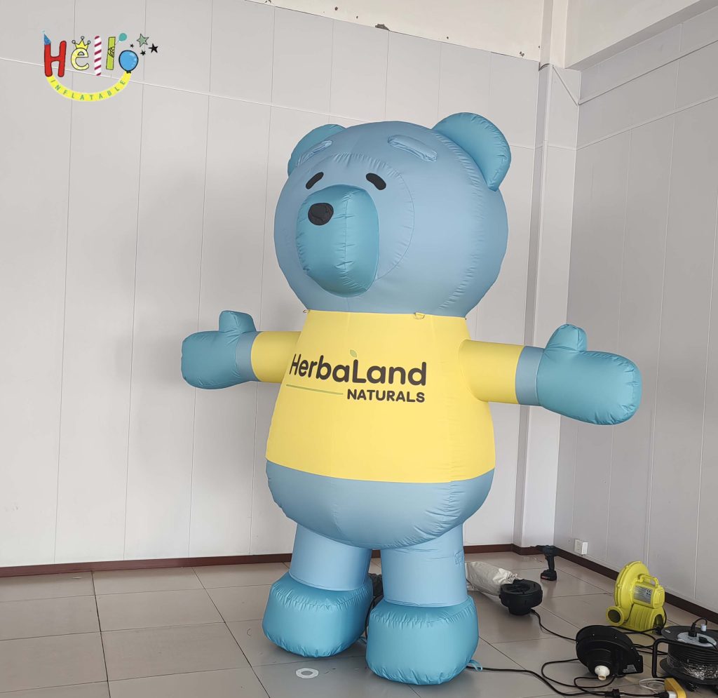 Customized Cartoon Bear Mascot Inflatable Advertising Inflatives