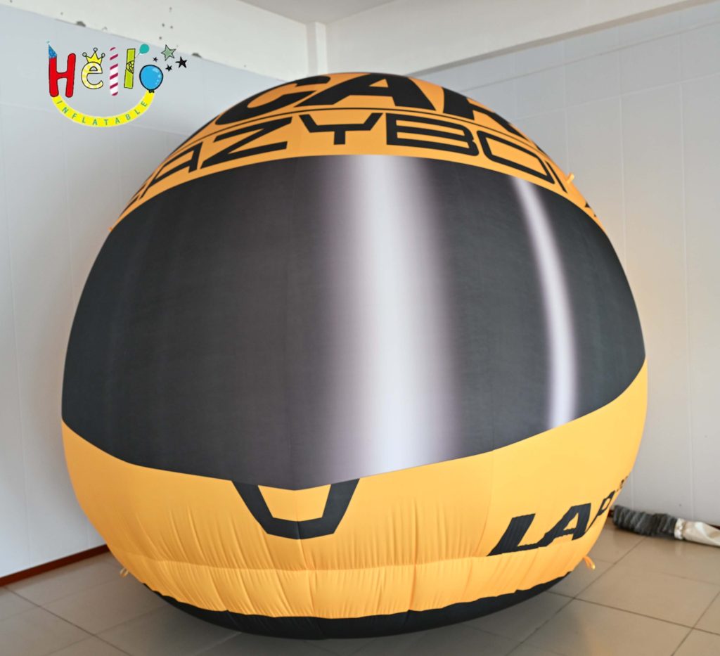 Customized Cartoon Racing Helmet Inflatable for Stage Decoration Customizable Advertising Inflatables插图4