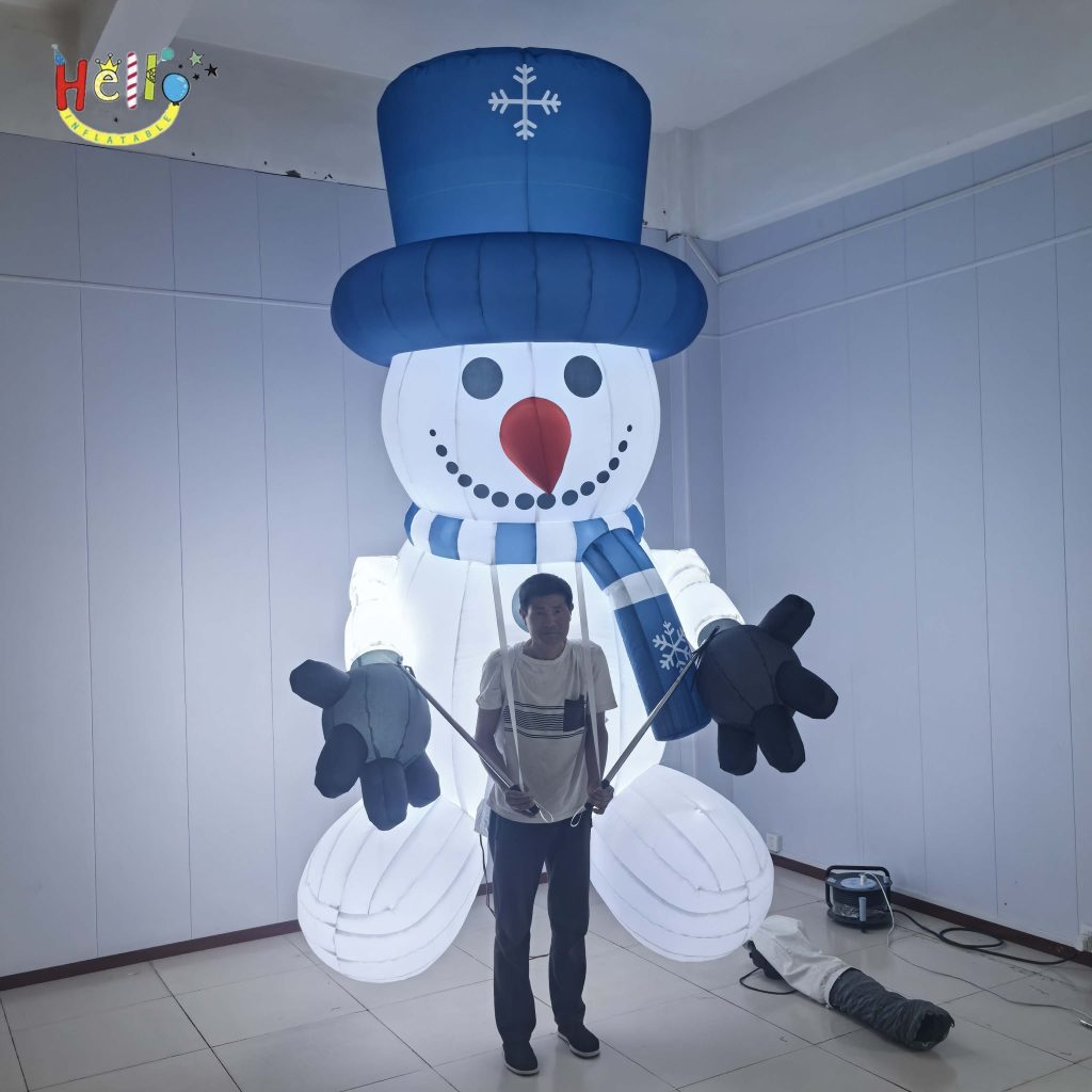 Cartoon Man Back Inflatable Snowman for Event Parade Advertising Inflatables