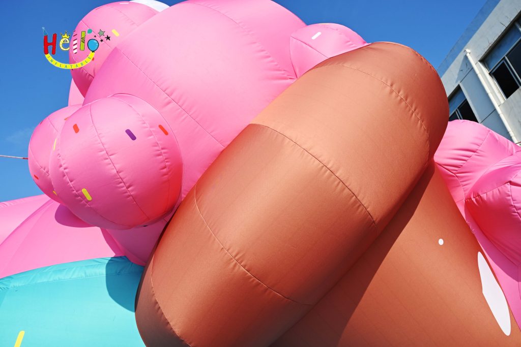 Customized Pink Ice Cream Characters Cartoon Inflatable Advertising Inflatables for Summer Event Promotion插图
