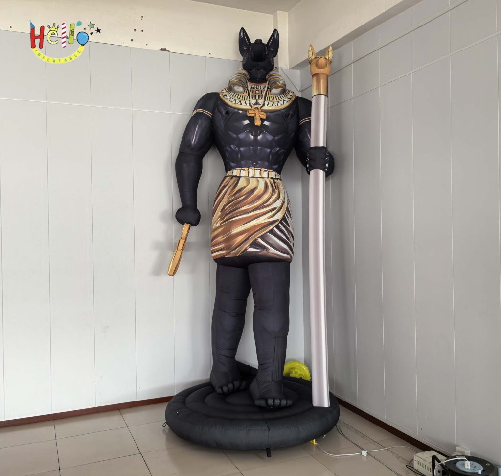 Ancient Egypt Inflatable Anubis Statue Digital Printing Party Supplies for Event插图5