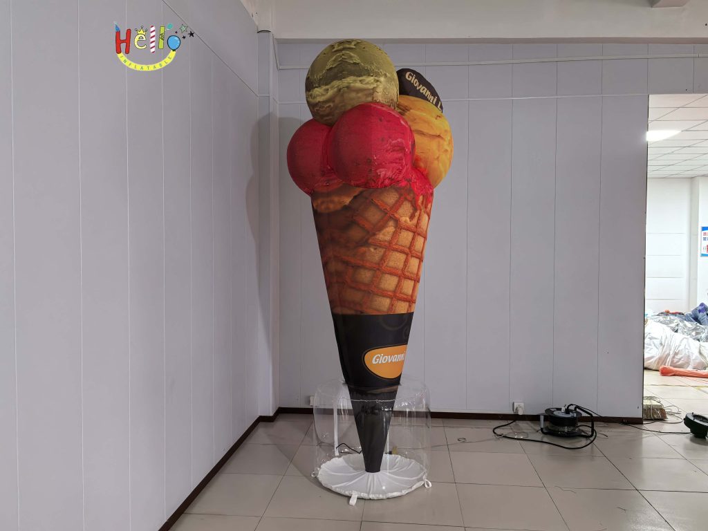 Cartoon Inflatable 3-Meter High Floor Standing Ice Cream Air Model插图1