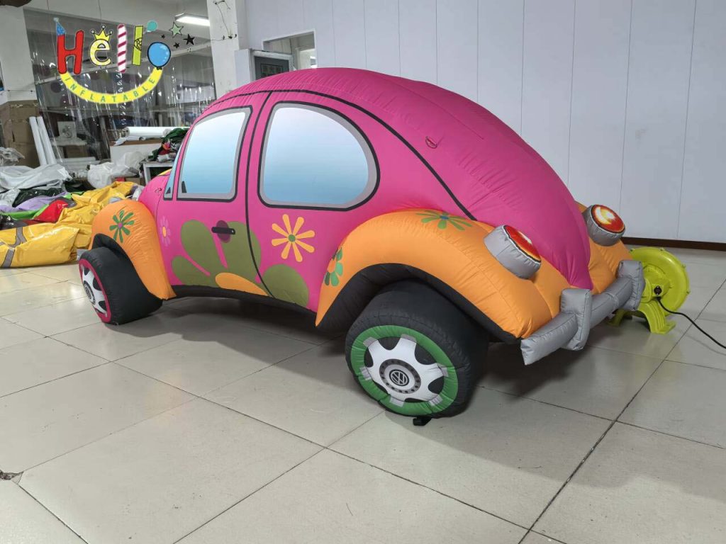 3-Meter-Long Beetle Car Balloon Unique and Colorful Inflatable Car for Outdoor Decorations and Festivals